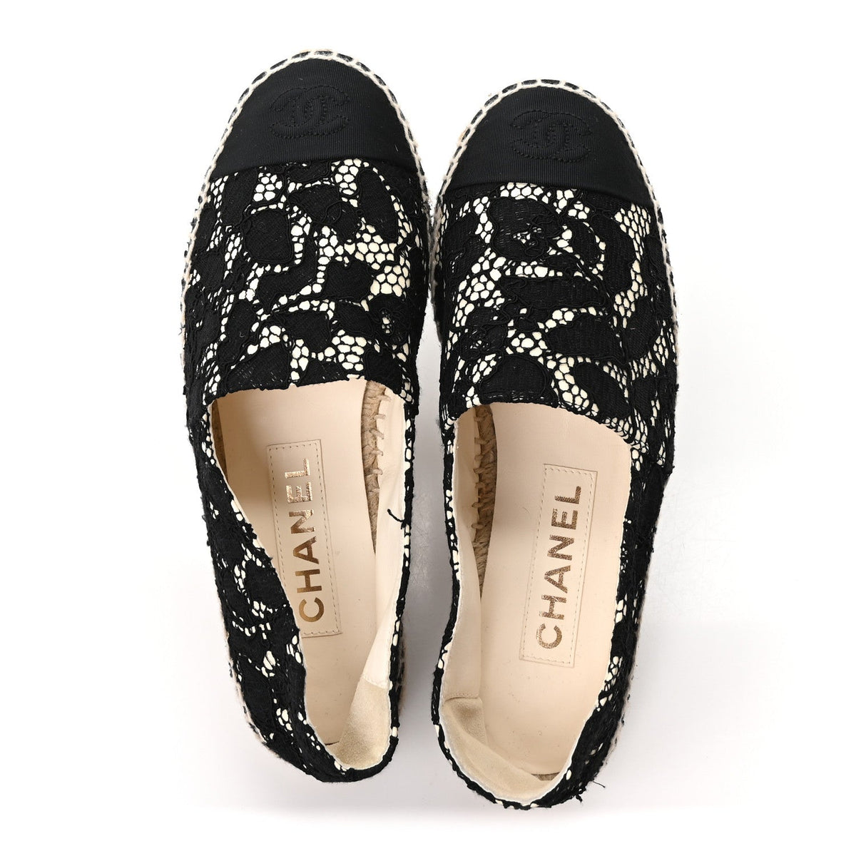Lace CC Espadrilles 36 Black