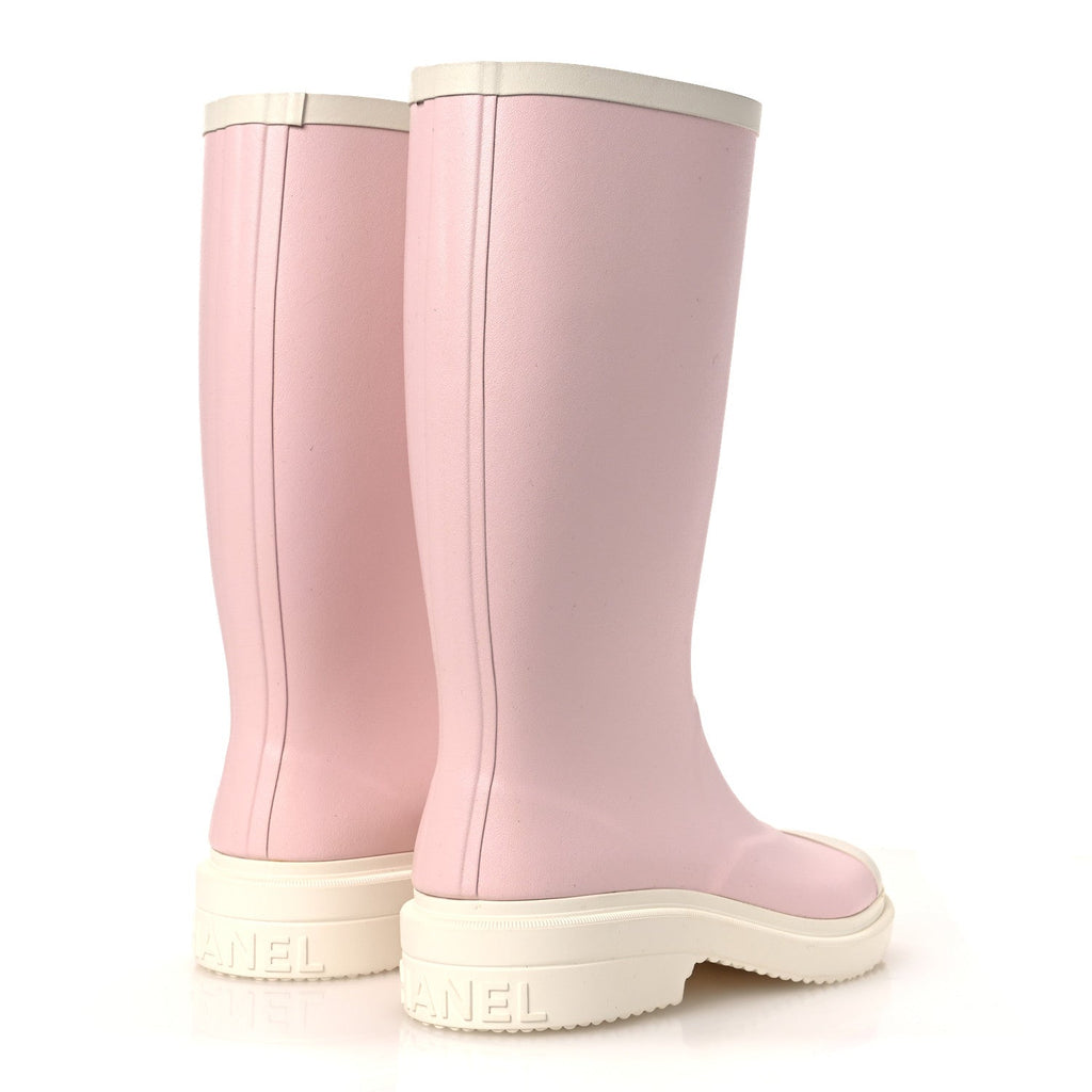 Caoutchouk CC High Boots 36 Light Pink White