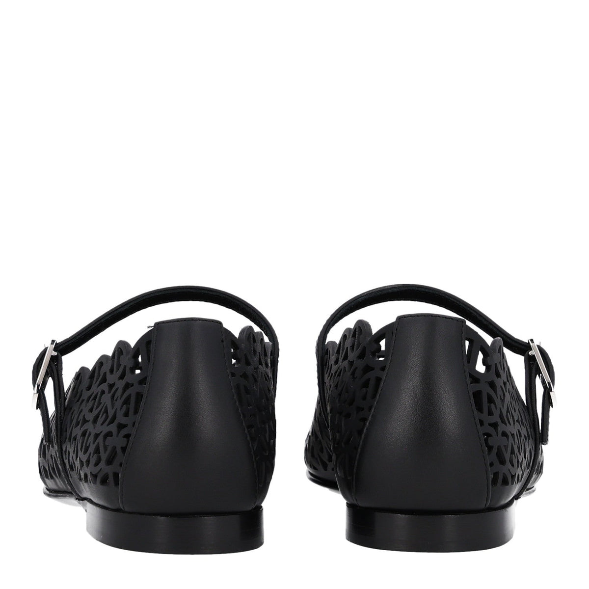 Calfskin Chaine d'Ancre Meli Ballet Flats 36 Black