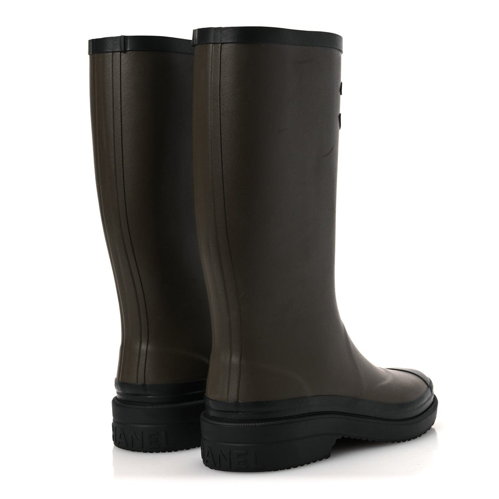Caoutchouk CC High Boots 35 Khaki Black