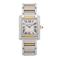 Stainless Steel 18K Yellow Gold 25mm Tank Francaise Quartz Watch