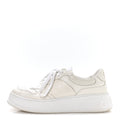 Calfskin GG Tennis Embossed Perforated Mens Interlocking G 55mm Sneakers 9.5 Great White