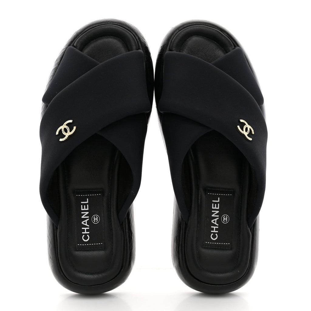 Fabric CC Mules Sandals 36 Black