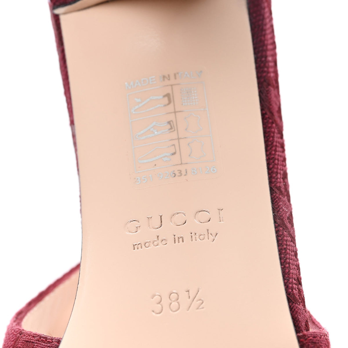 New Canvas Crystal GG Monogram Horsebit Slingback Pumps 38.5 Rossa Ancora