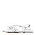 Laminated Lambskin CC Sandals 36.5 Silver