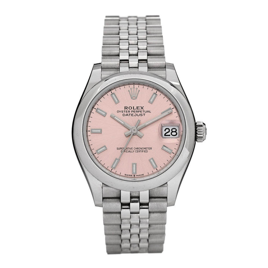 Stainless Steel 31mm Oyster Perpetual Datejust Watch Pink 278240