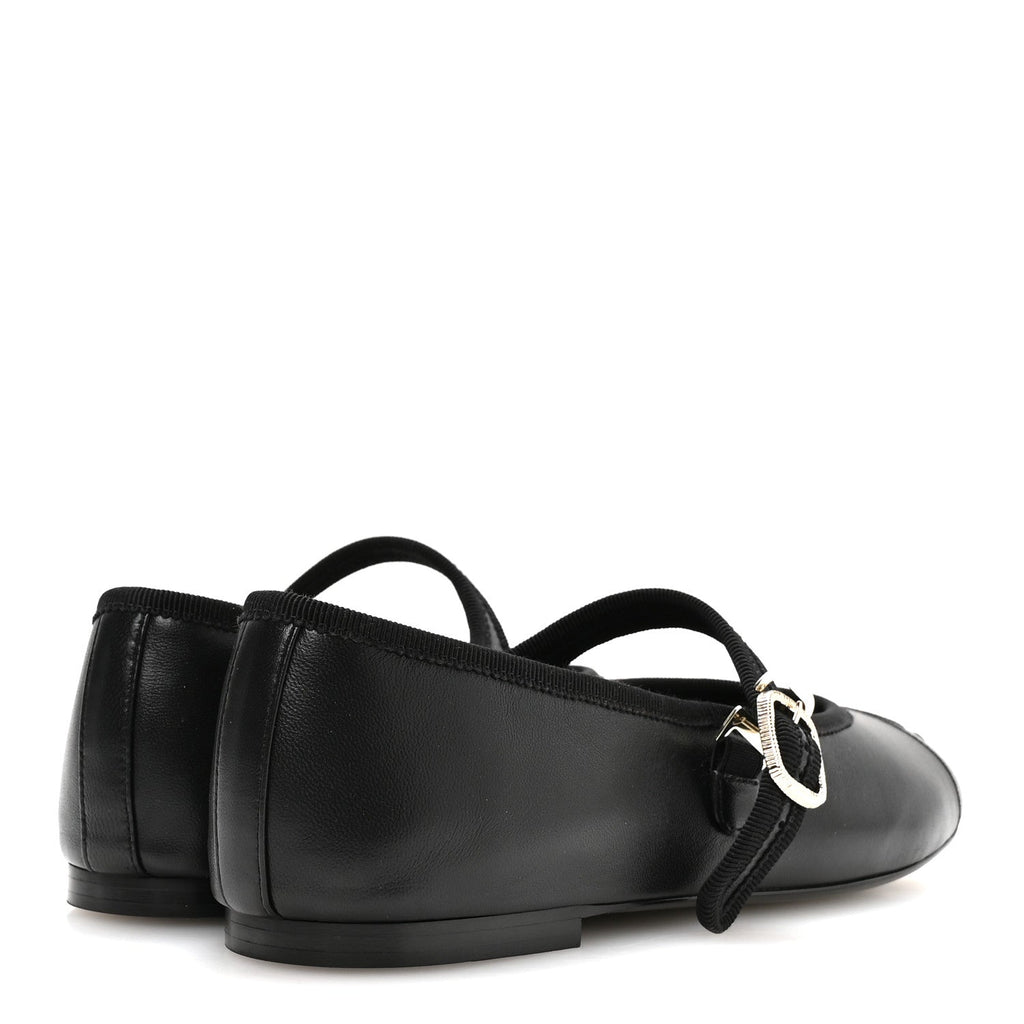 Lambskin Mary Jane Flats 40 Black