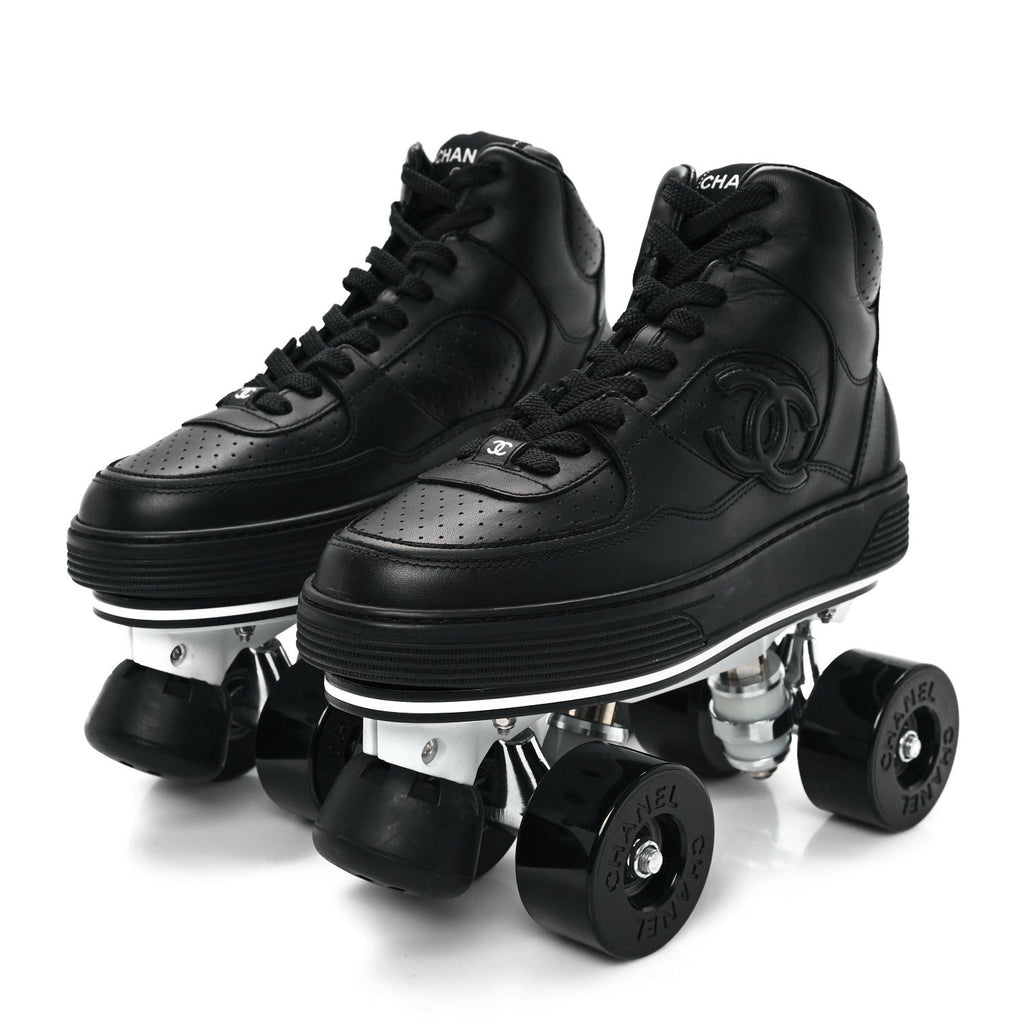 Calfskin Womens Roller Skates 39 White 38 Black