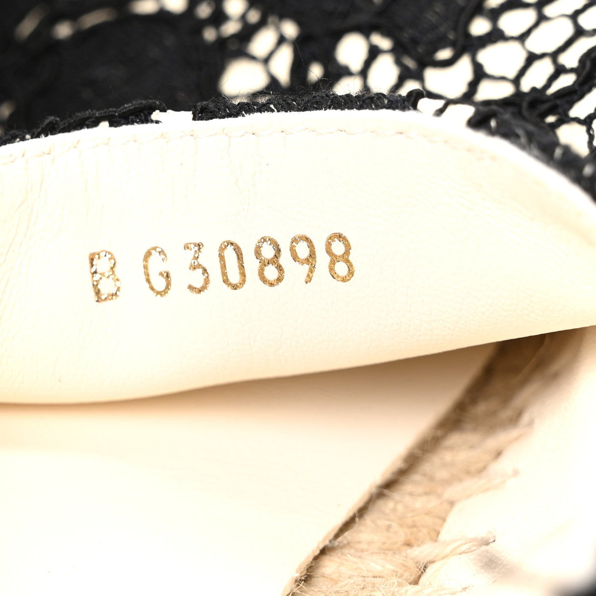 Lace CC Espadrilles 36 Black