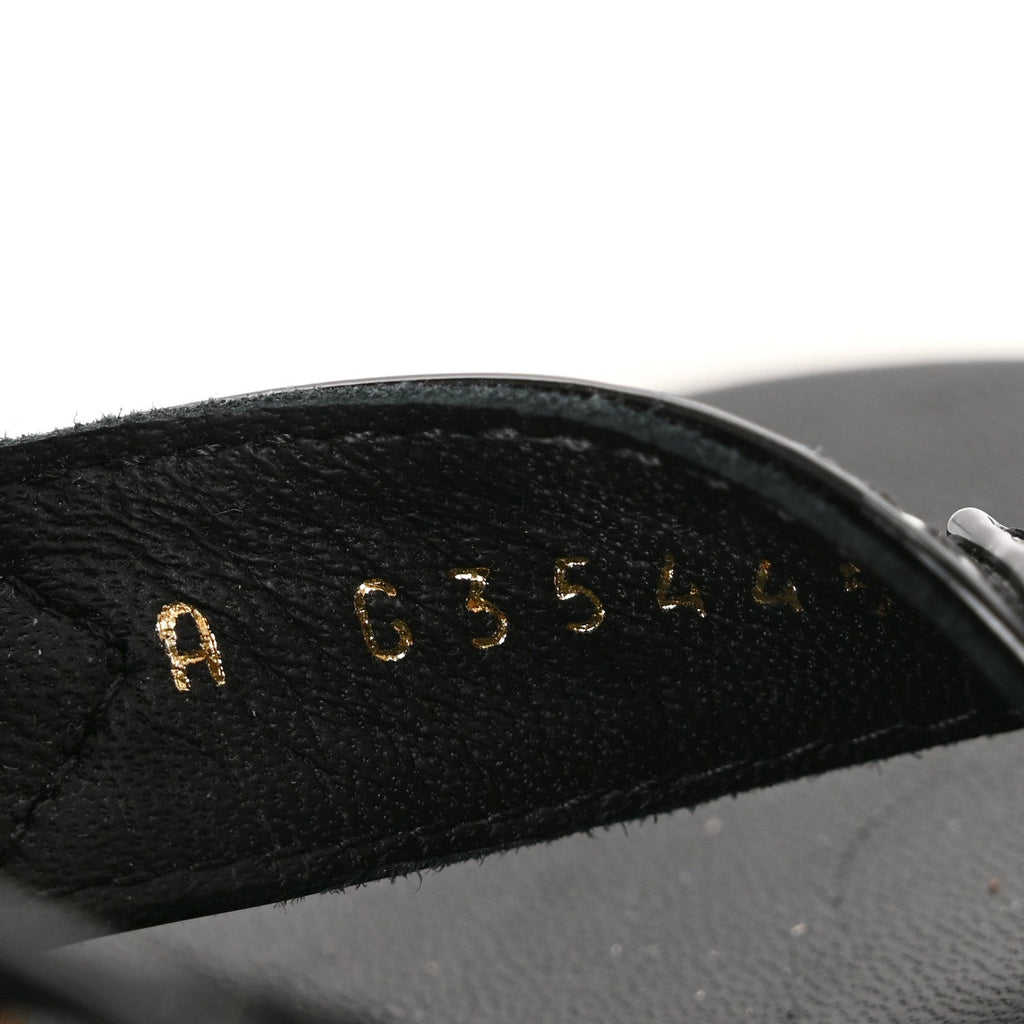 Patent CC Platform Sandals 36.5 Black