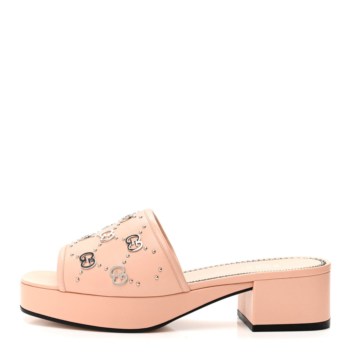 Malaga Kid Interlocking G Studs 25/50mm Platform Sandals 37.5 Perfect Pink