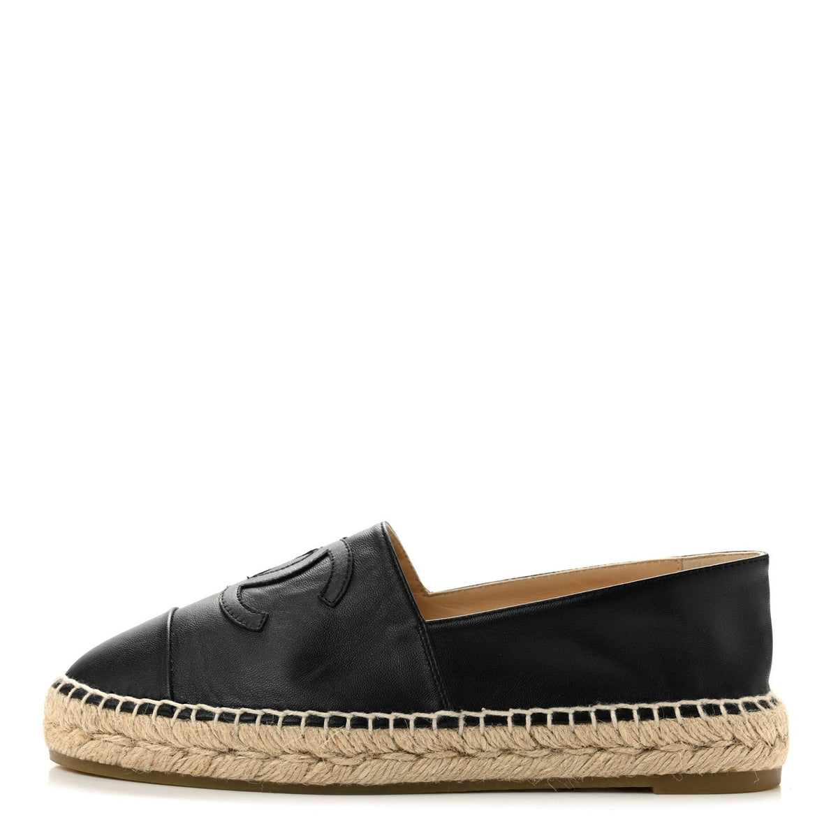 Lambskin CC Espadrilles 39 Black