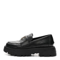 Calfskin Stitched CC Loafers 38.5 Black