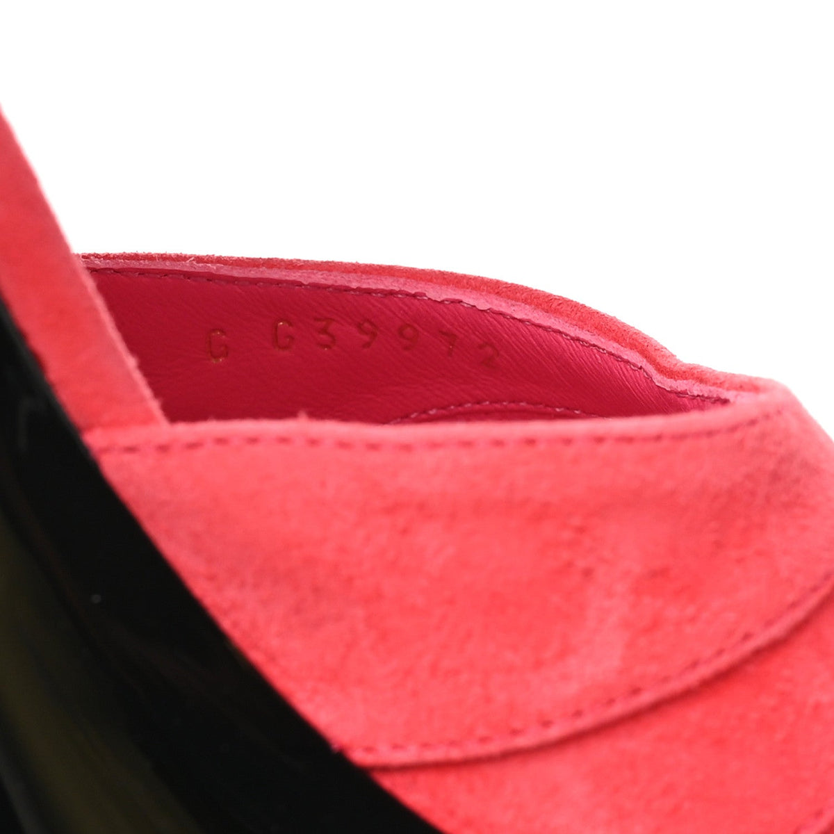 Suede Kidskin Patent CC Platform Pumps 37 Dark Pink Black