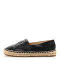 Lambskin CC Espadrilles 38 Black