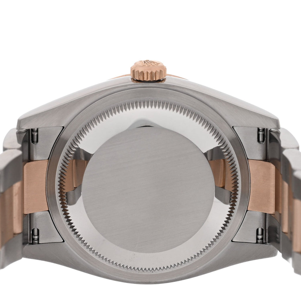 Stainless Steel 18K Everose Gold 36mm Oyster Perpetual Datejust Watch Slate 126201