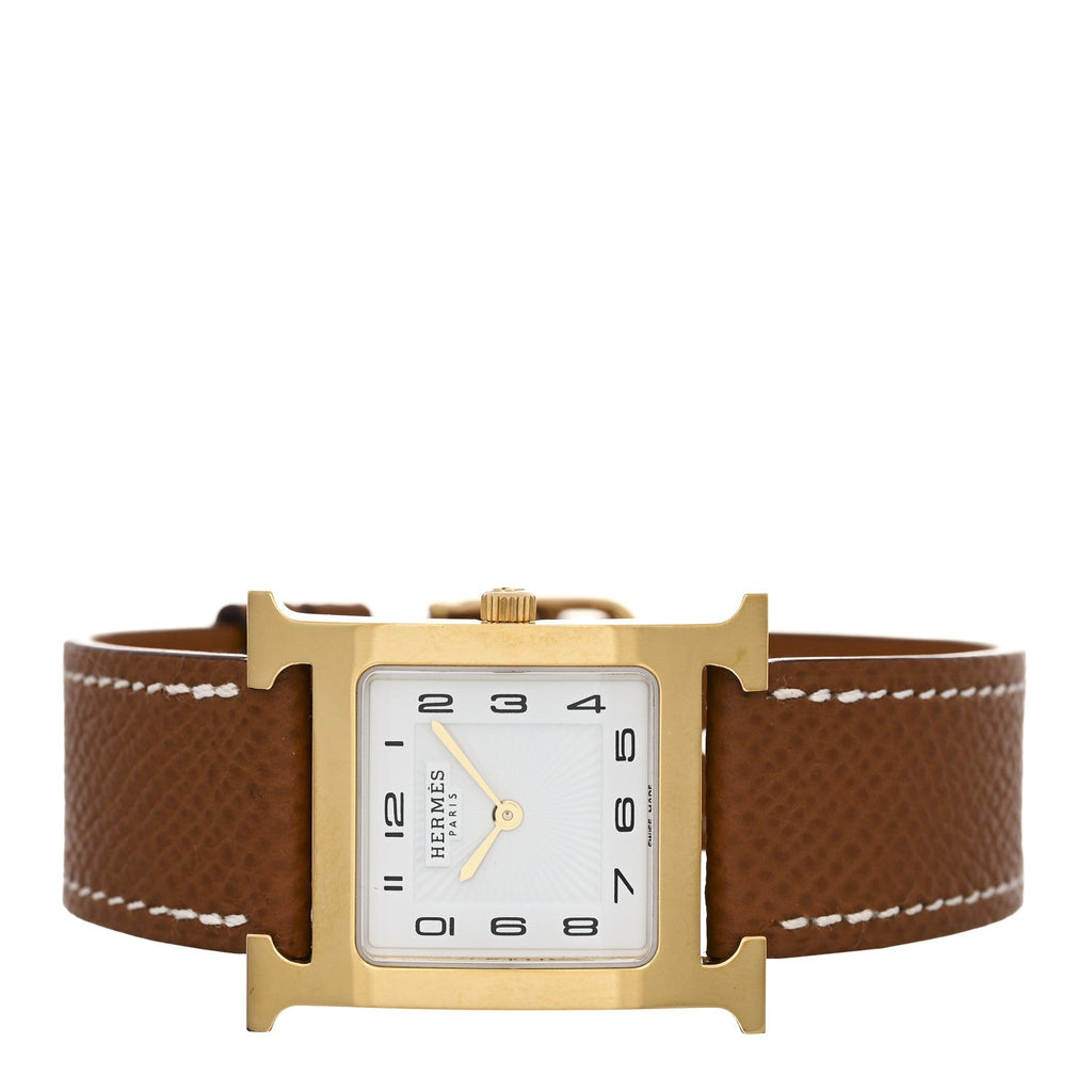 Stainless Steel Epsom 26mm Heure H Hour Quartz Watch Gold