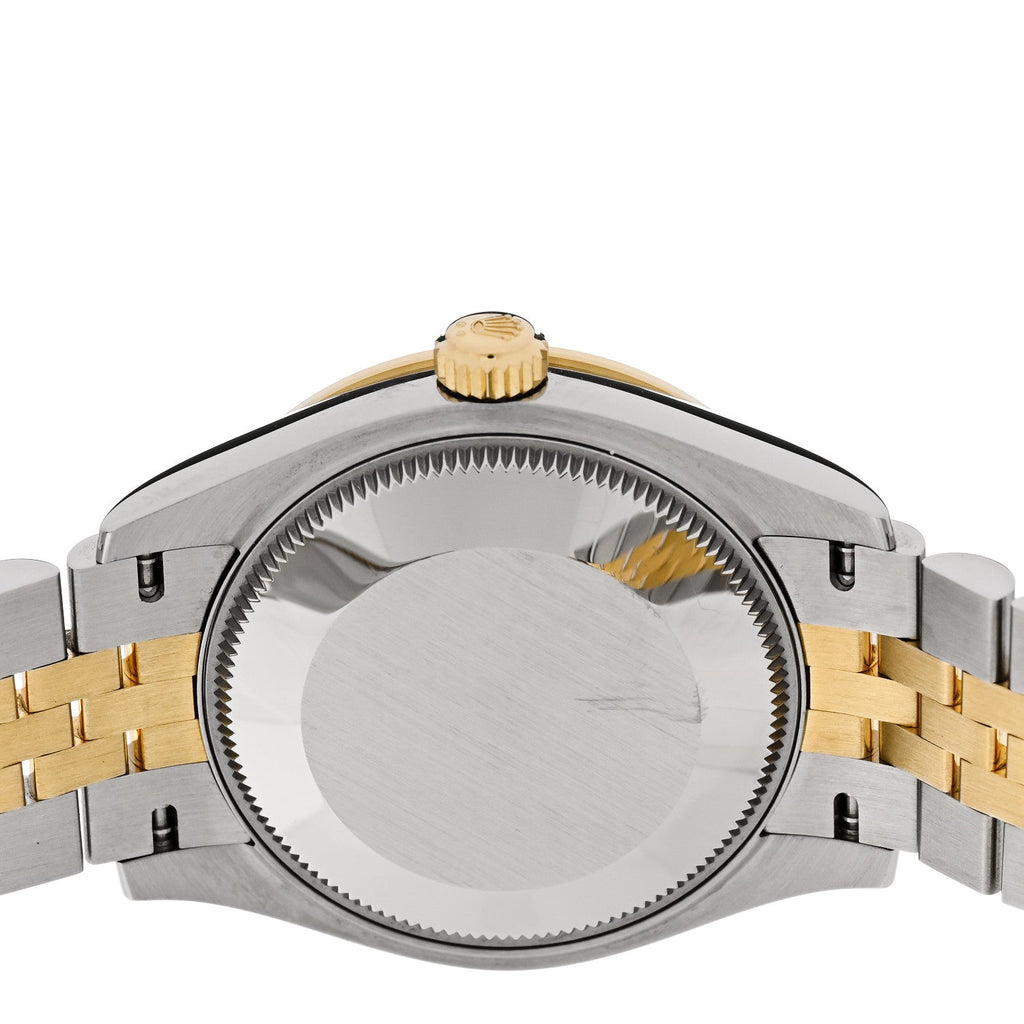 Stainless Steel 18K Yellow Gold Diamond Bezel 31mm Oyster Perpetual Datejust Watch Green Floral 278383RBR