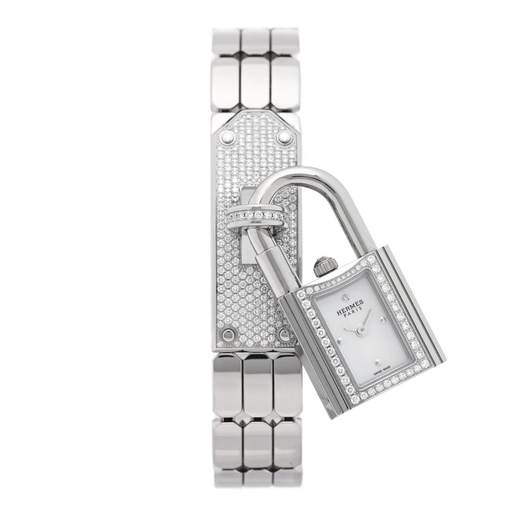 Stainless Steel Diamond Pave 16mm Kelly Quartz Watch