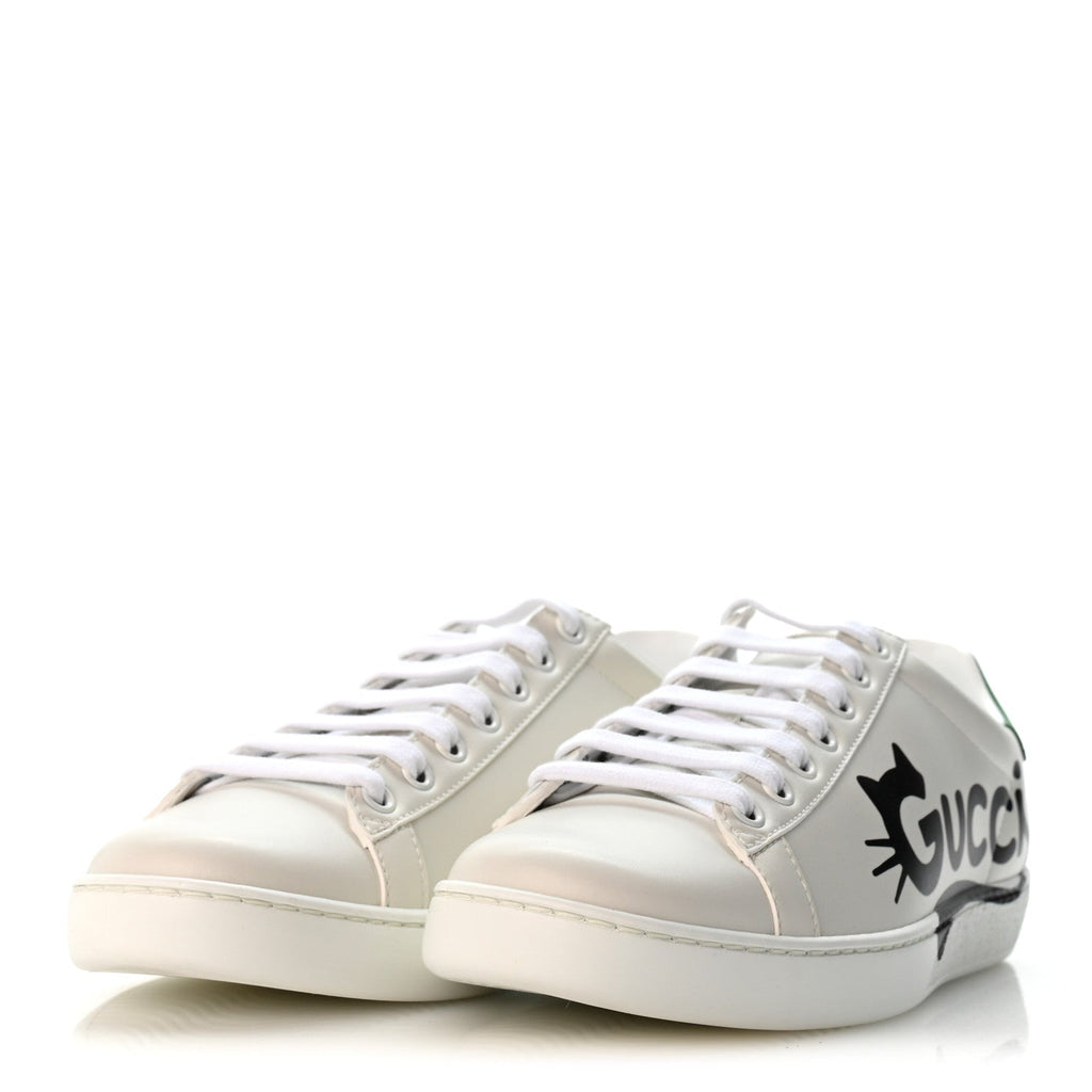 Evolution Calfskin Cat Womens Ace Sneakers 36.5 White New Shamrock
