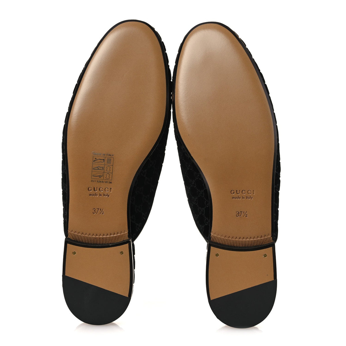 Velvet GG Monogram Womens Princetown Slippers 37.5 Black