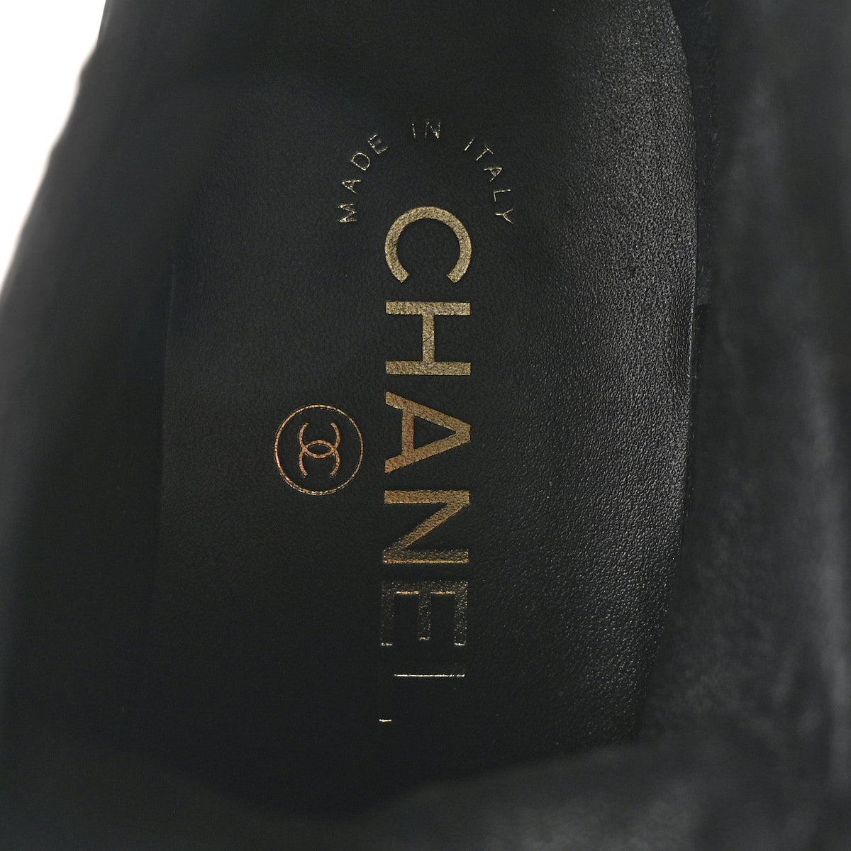 Shiny Calfskin Velvet Pearl Combat Short Boots 36 Black