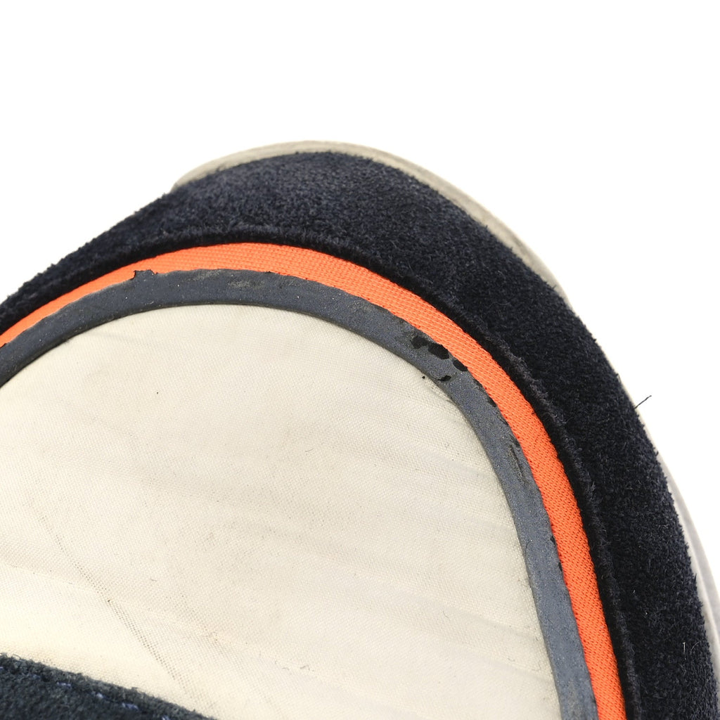 Nylon Calfskin Suede CC Womens Sneakers 35.5 Navy White Orange Black