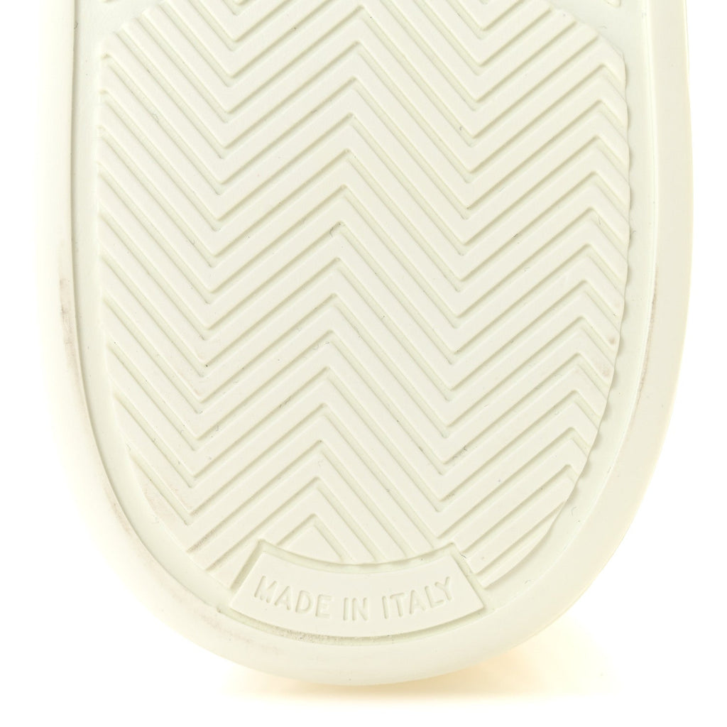 Grained Calfskin Fabric Womens Logo Sneakers 37.5 White 37.5 White