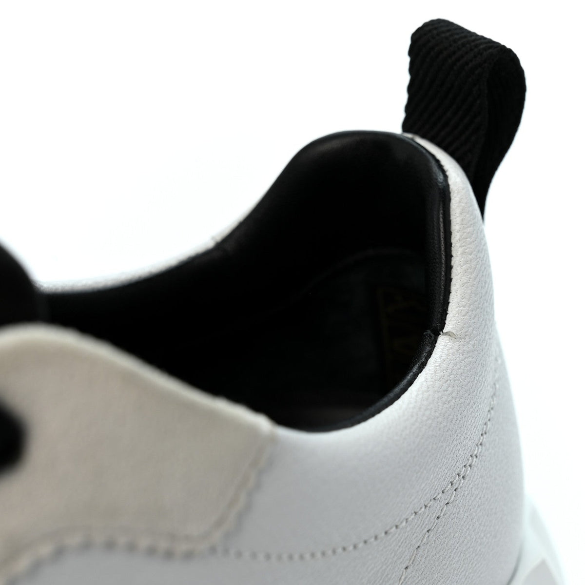 Calfskin Suede Goatskin Bouncing Sneakers 36.5 White Black