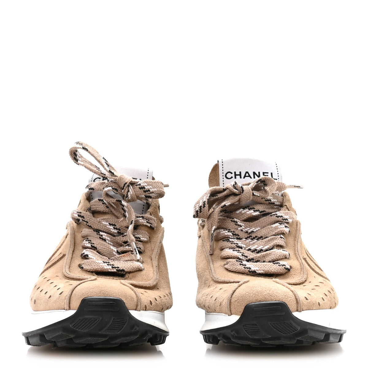 Suede Goatskin CC Sneakers 36 Dark Beige