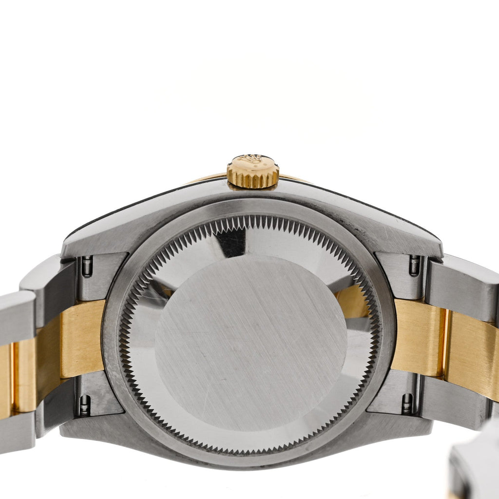 Stainless Steel 18K Yellow Gold Diamond 36mm Oyster Perpetual Datejust Watch Silver Roman 126233