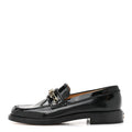 Shiny Calfskin Logo Loafers 39 Black