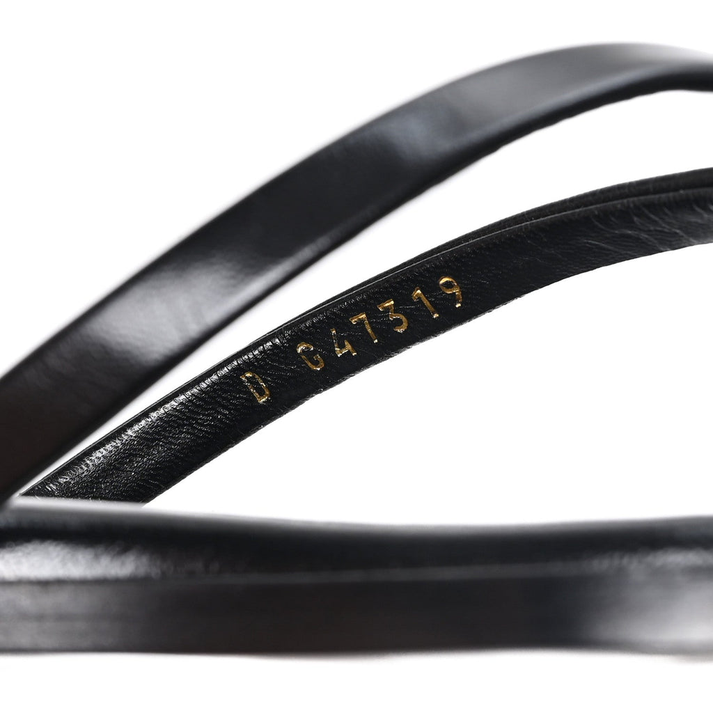 Goatskin CC Times Square Thong Sandals 37 Black