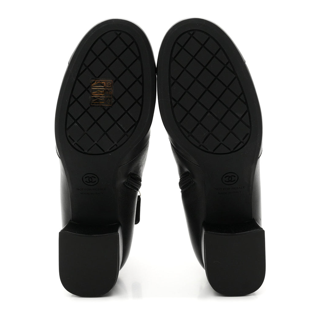 Lambskin Ankle Boots 38 Black