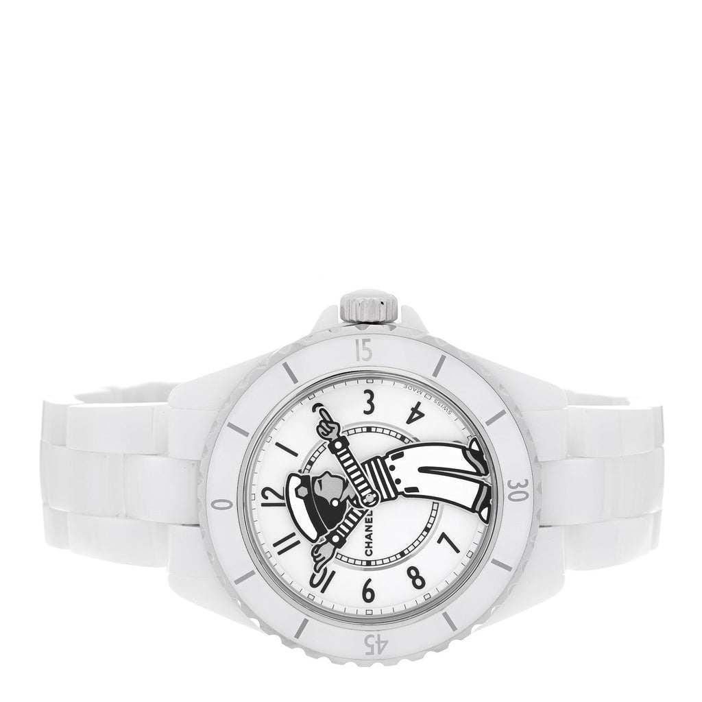 Stainless Steel Ceramic 38mm J12 Limited Edition Mademoiselle La Pausa Automatic Watch White