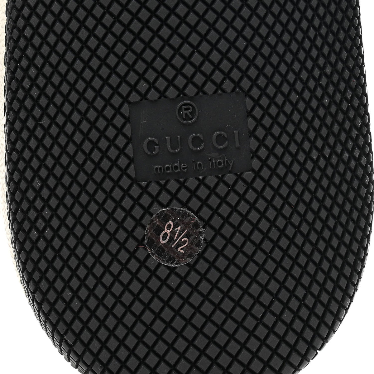 GG Supreme Monogram Miro Soft Calfskin Web Mens Screener Sneakers 8.5 Black Grey Sky
