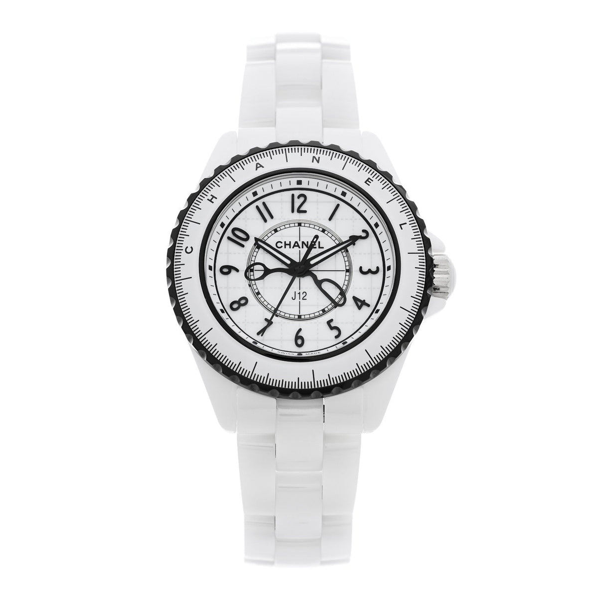 Stainless Steel Ceramic 33mm J12 Limited Edition Couture Quartz Watch White