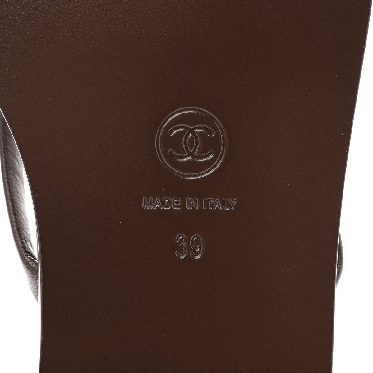 Goatskin Times Square Thong Sandals 39 Brown