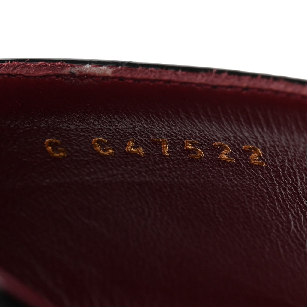 Lambskin Patent Calfskin CC Thong Sandals 37 Burgundy Black