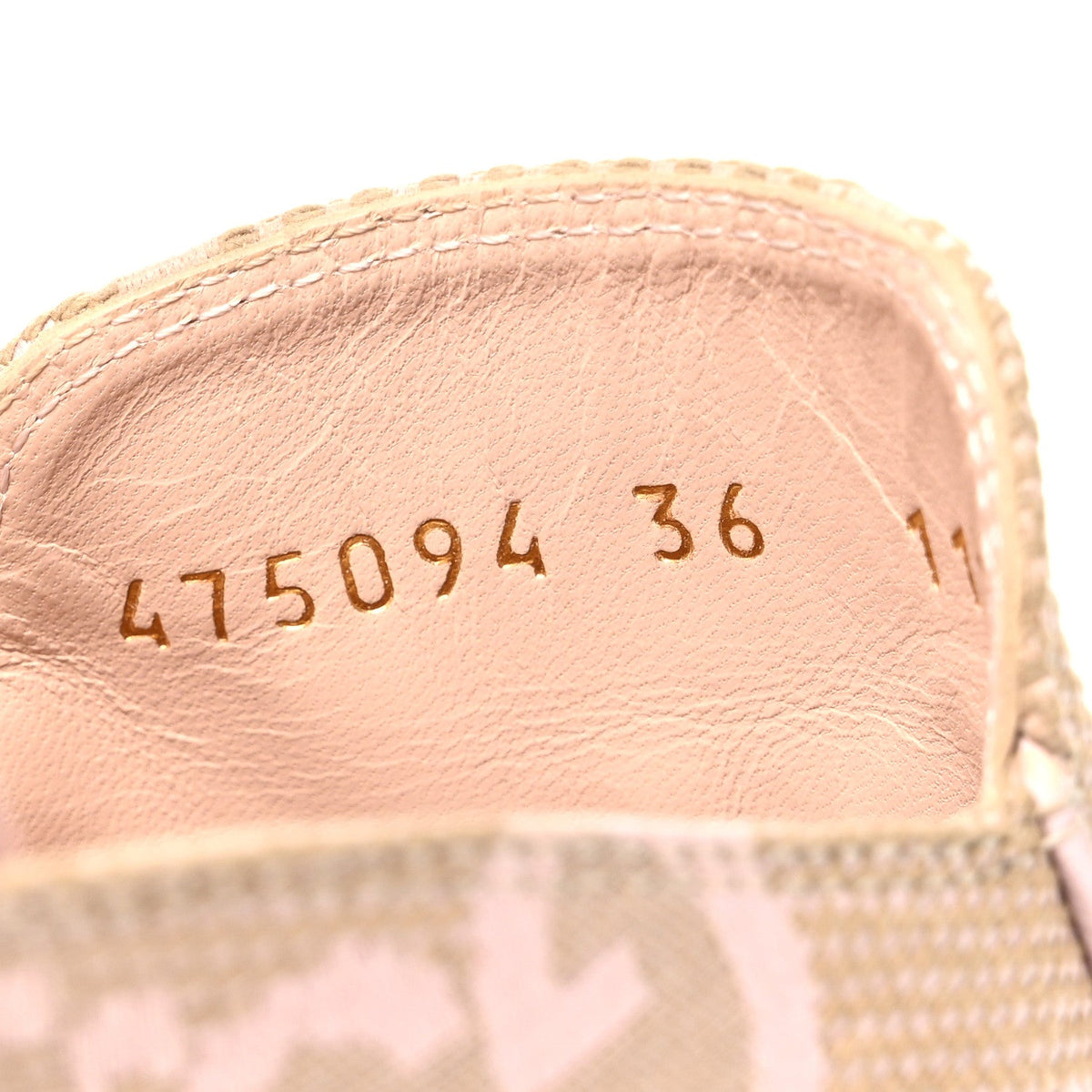 Monogram Macro GG Nappa Charlotte Womens Princetown Slippers 36 Beige Perfect Pink