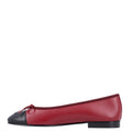 Lambskin Cap Toe CC Ballerina Flats 36.5 Burgundy Black