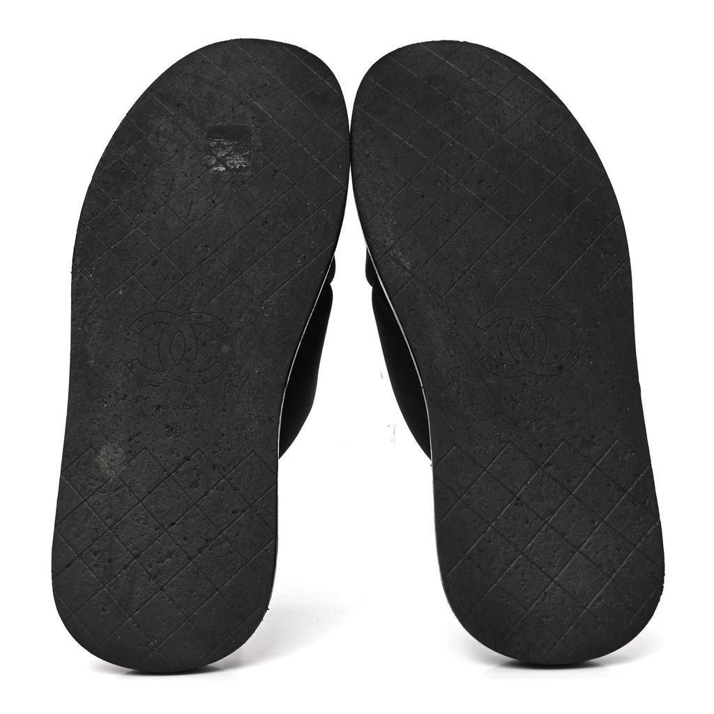 Fabric CC Mules Sandals 38 Black
