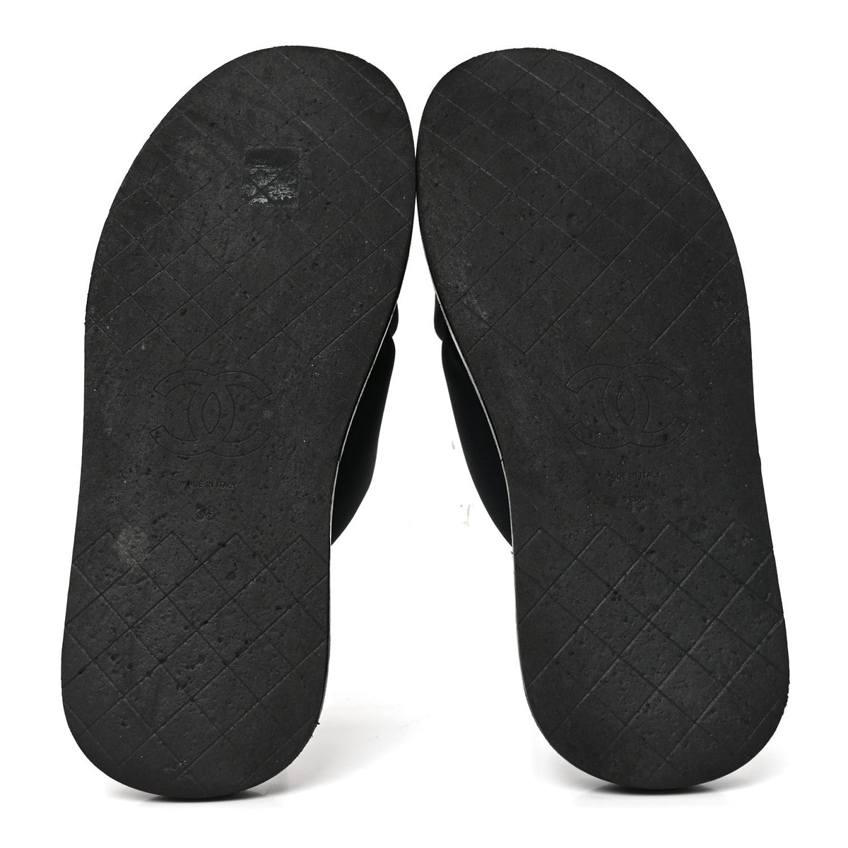 Fabric CC Mules Sandals 38 Black