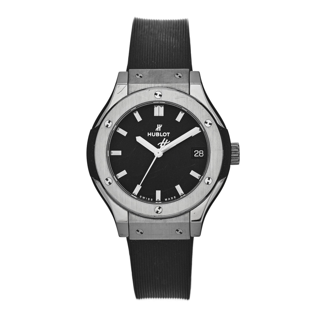 Titanium Rubber 33mm Classic Fusion Quartz Watch Black 581.NX.1171.RX