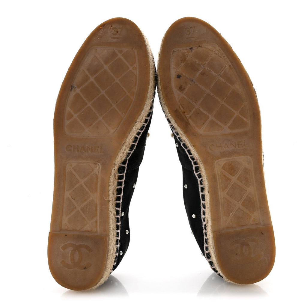 Suede Pearl CC Espadrilles 37 Black