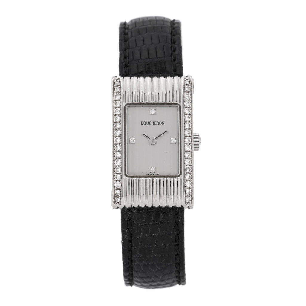 Stainless Steel Alligator Diamond 18mm Reflet Quartz Watch