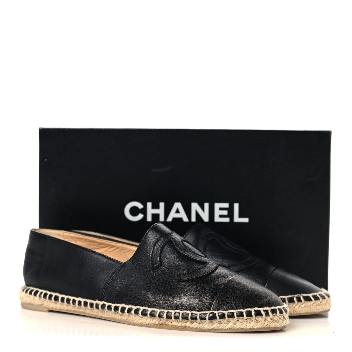 Lambskin CC Espadrilles 40 38 Black