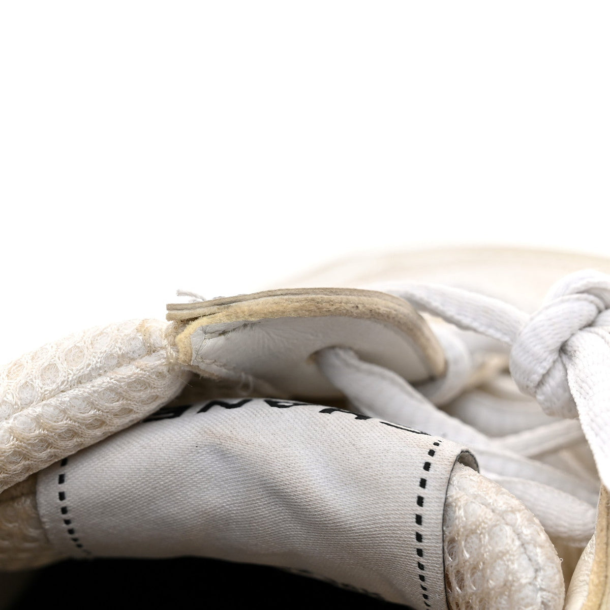 Fabric Laminated Calfskin Stretch CC Sneakers 36.5 White Silver