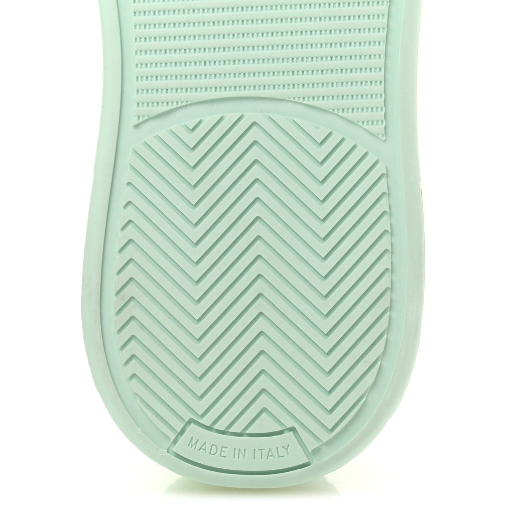 Cotton Sneakers 38.5 Light Turquoise White