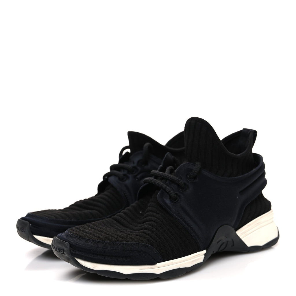 Stretch Fabric CC Sneakers 36 Black